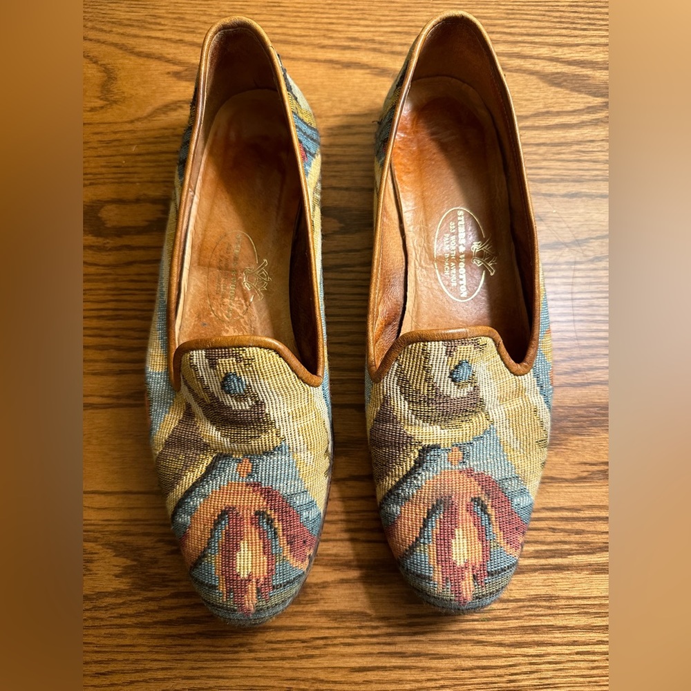 Stubbs & Wootton Needlepoint Palm Beach Loafers Boho Shoes, 7.5